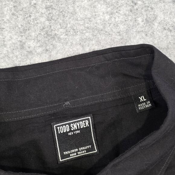 Todd Snyder Shirt Mens XL Black Button Down Up Long Sleeve Casual Cotton - Picture 6 of 13